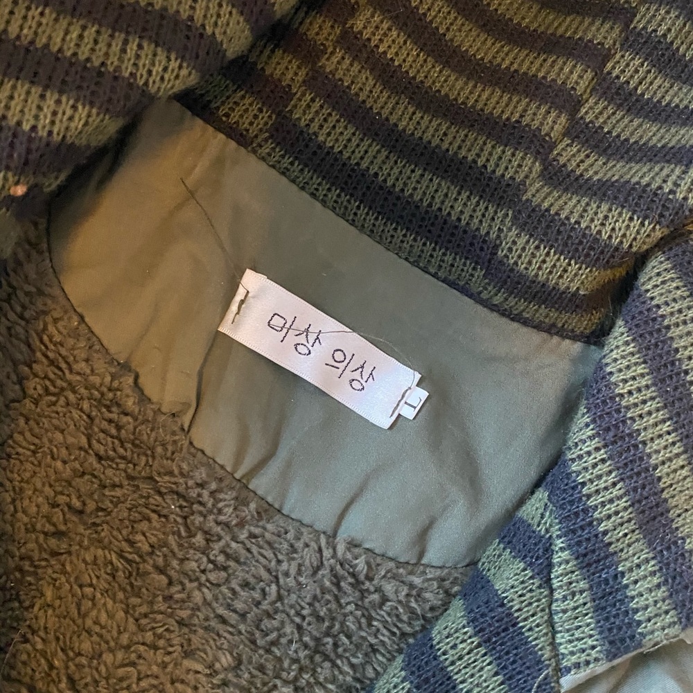 Green parka jacket